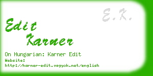 edit karner business card